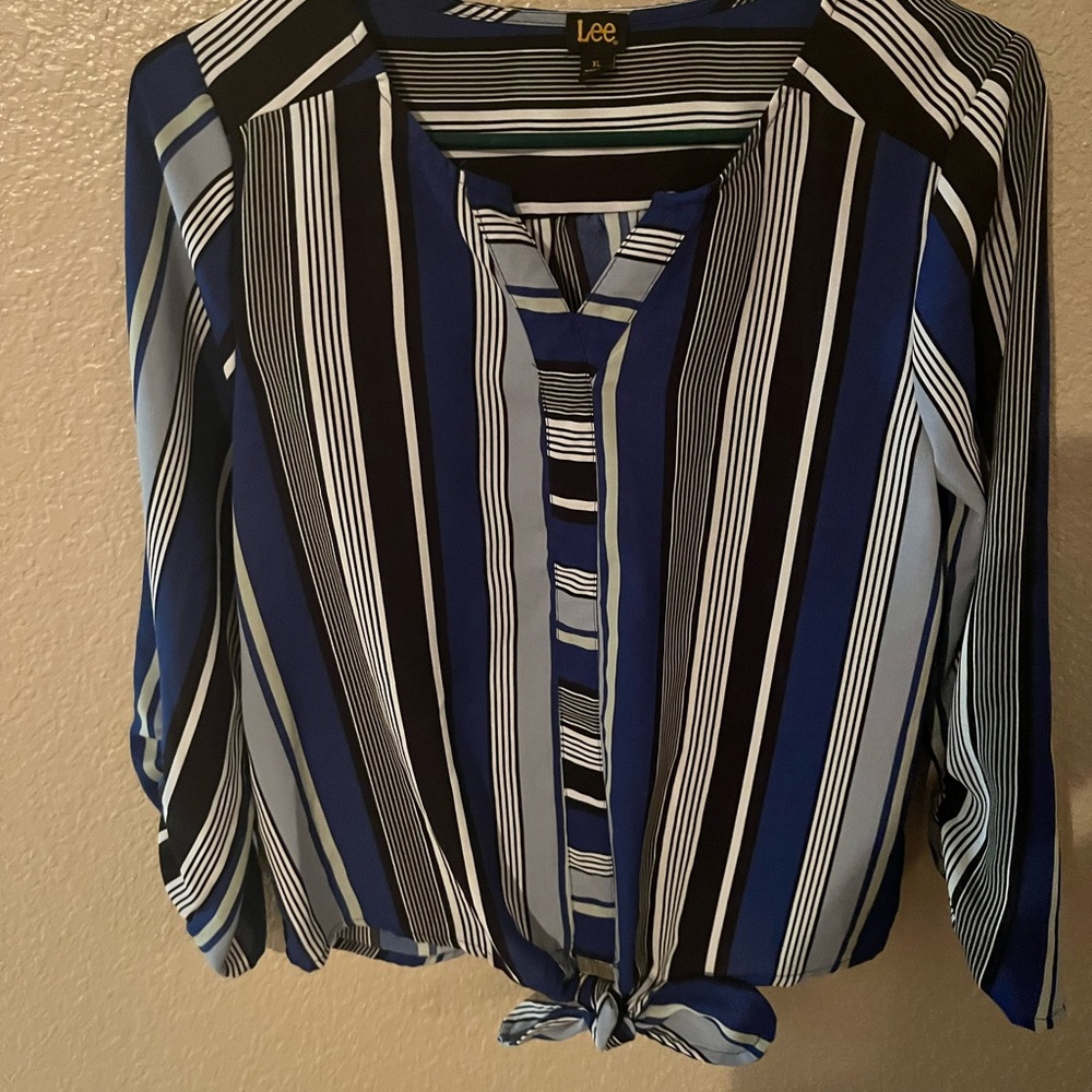 Blue striped blouse